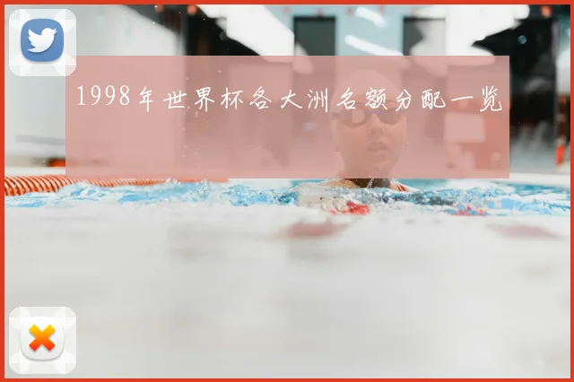 1998年世界杯各大洲名额分配一览